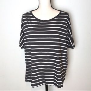 Armani Exchange · Gray + White Stripe Tee Sz XL